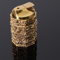 Arnaldo Pomodoro Gilt .800 Silver Table Lighter - Sold for $7,040 on 10-10-2026 (Lot 276).jpg